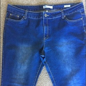 Dark Wash Blue Denim Skinny Jeans 